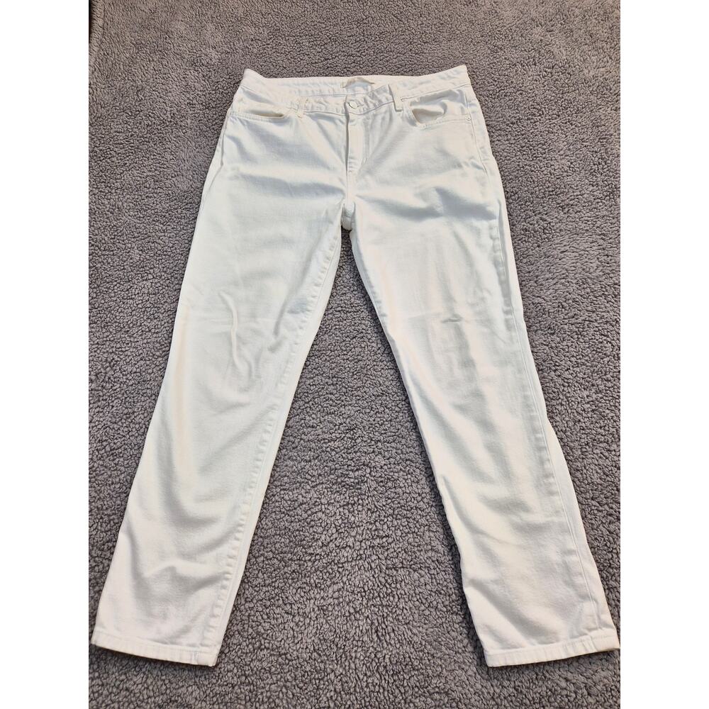 Joe's Jeans Women's Size 31 white Boyfriend Slim Crop (0649)